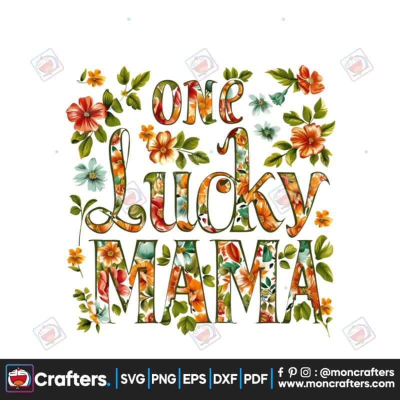 one-lucky-mama-sublimation-clipart-png