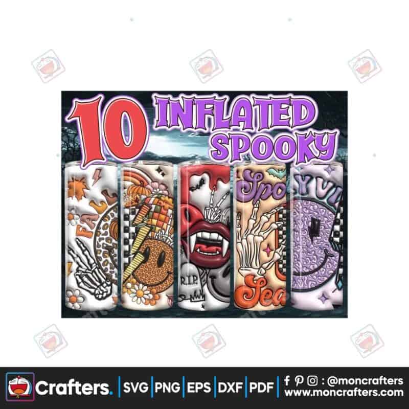 10-3d-inflated-spooky-halloween-skinny-tumbler-instant-download