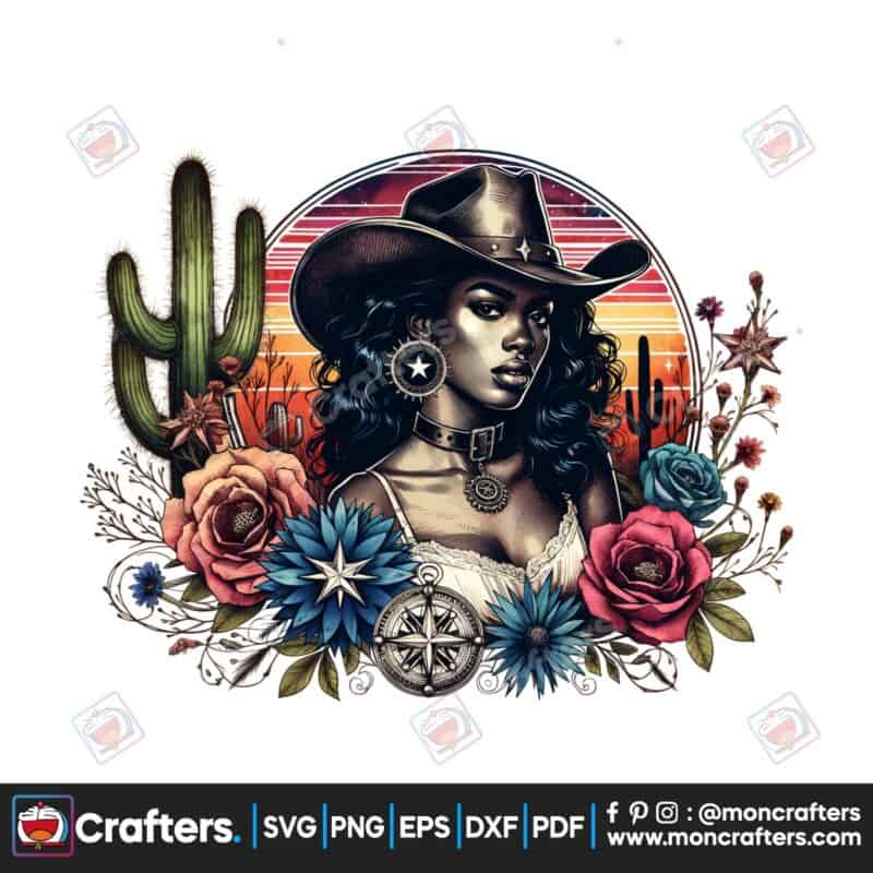 african-american-western-sublimation-png