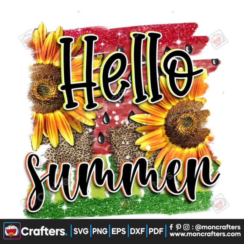 hello-summer-sunflower-png-watermelon