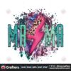 mama-lightning-bolt-pink-grunge-colorful