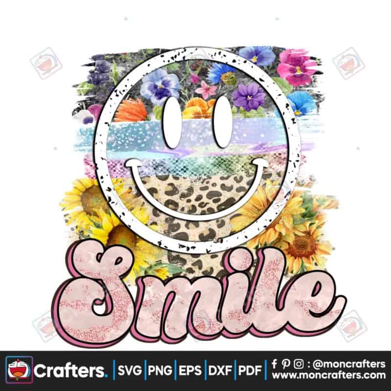 smiley-face-flower-brush-stroke-cowhide