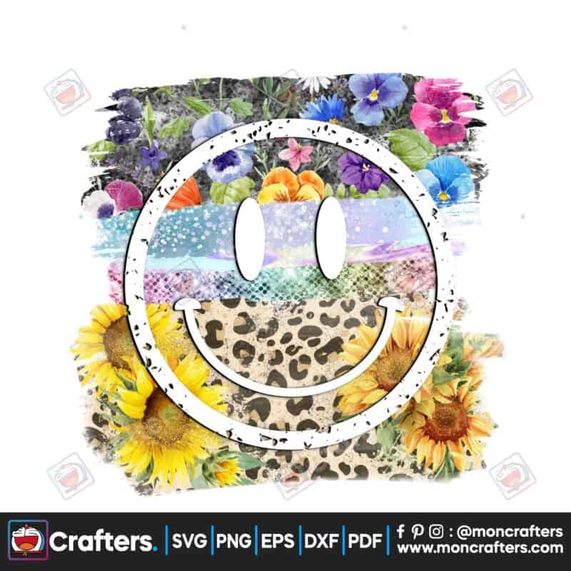 smiley-face-flower-brush-stroke-cowhide