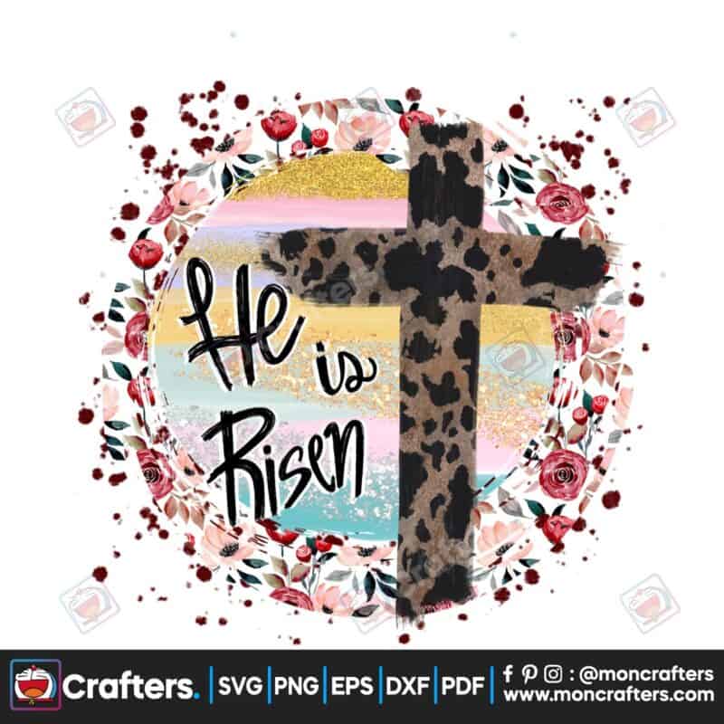 he-is-risen-easter-flower-grunge-png