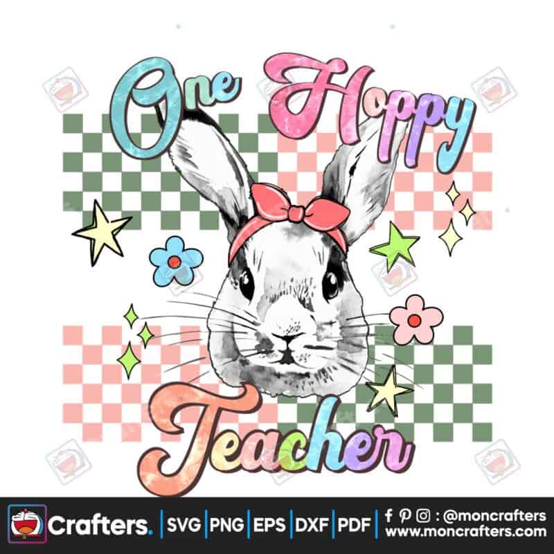 teacher-easter-bunny-retro-sublimation