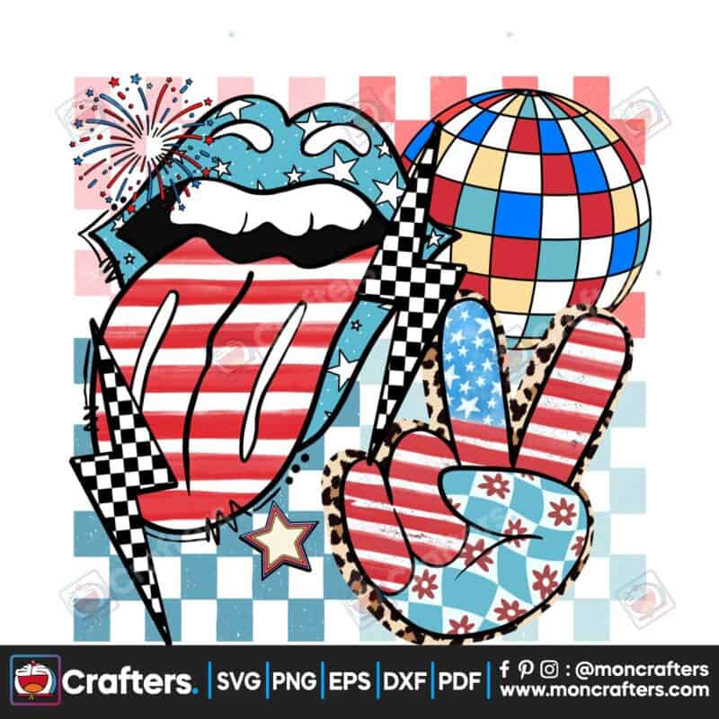 party-in-the-usa-retro-groovy-checkered