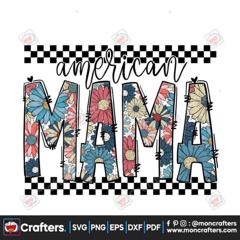 american-mama-floral-daisy-letter-cute