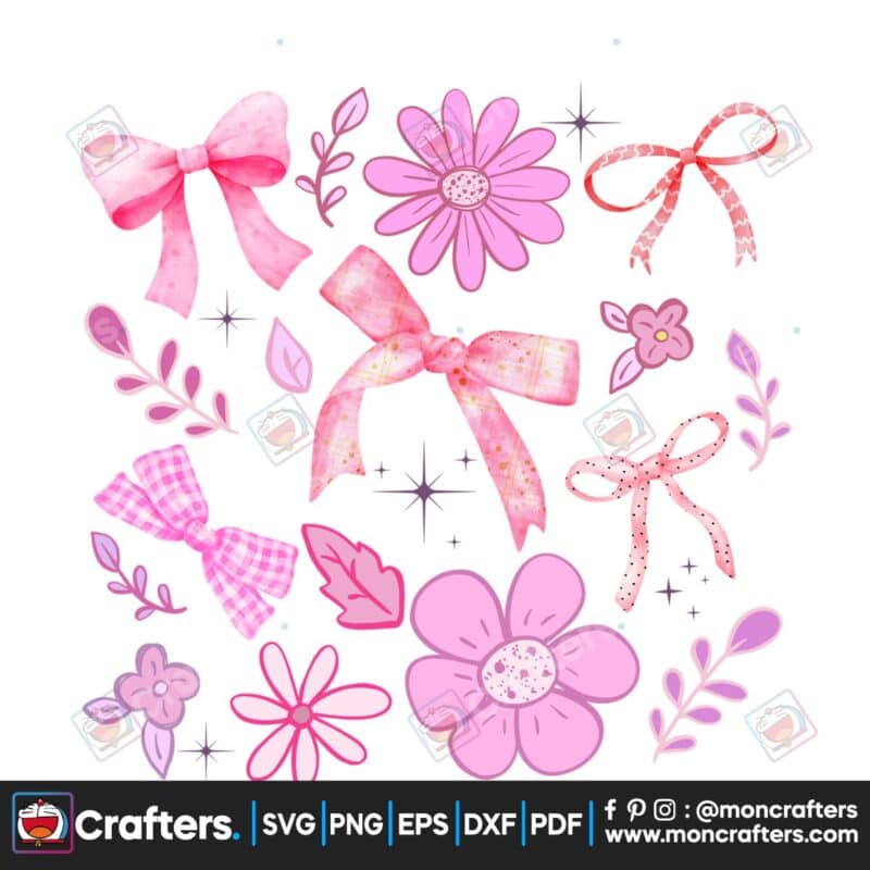 soft-girl-coquette-pink-bow-daisy-flower