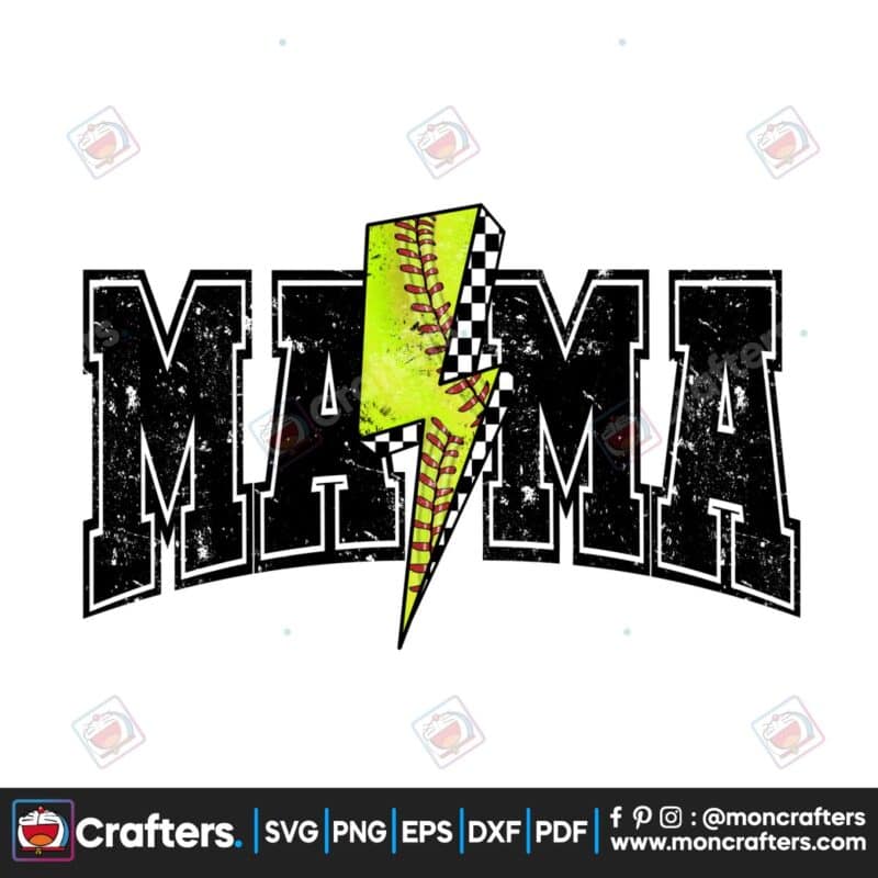 softball-mama-retro-varsity-lightning