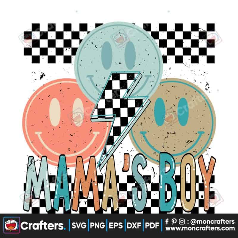 mamas-boy-checkered-lightning-bolt-png