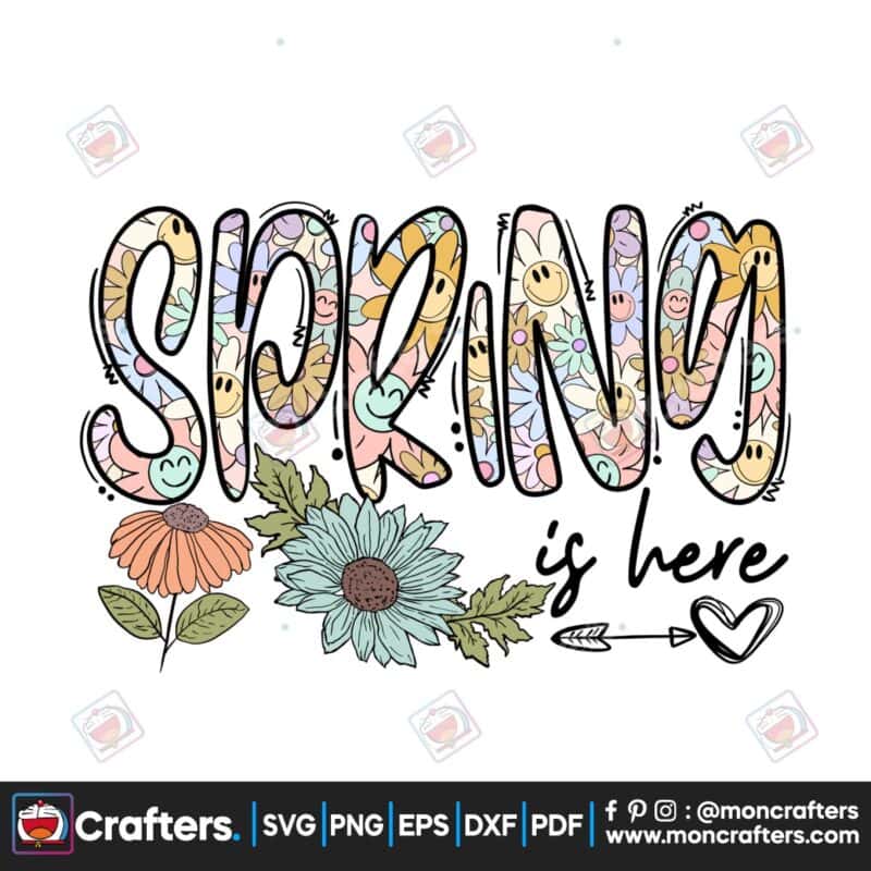 spring-is-here-floral-daisy-flower-retro