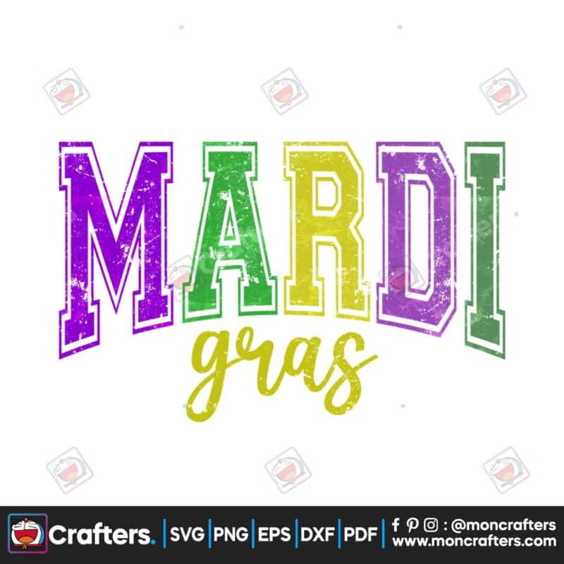 retro-mardi-gras-varsity-grunge-distress