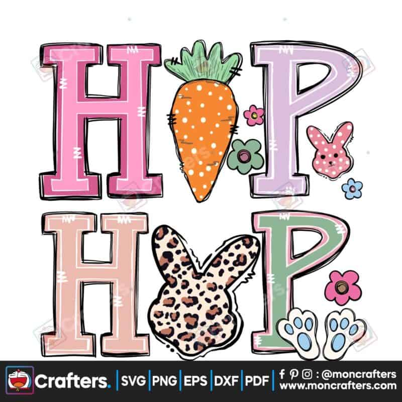 hip-hop-easter-bunny-letter-doodle-cute