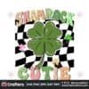 lucky-vibes-shamrock-retro-checkered-png