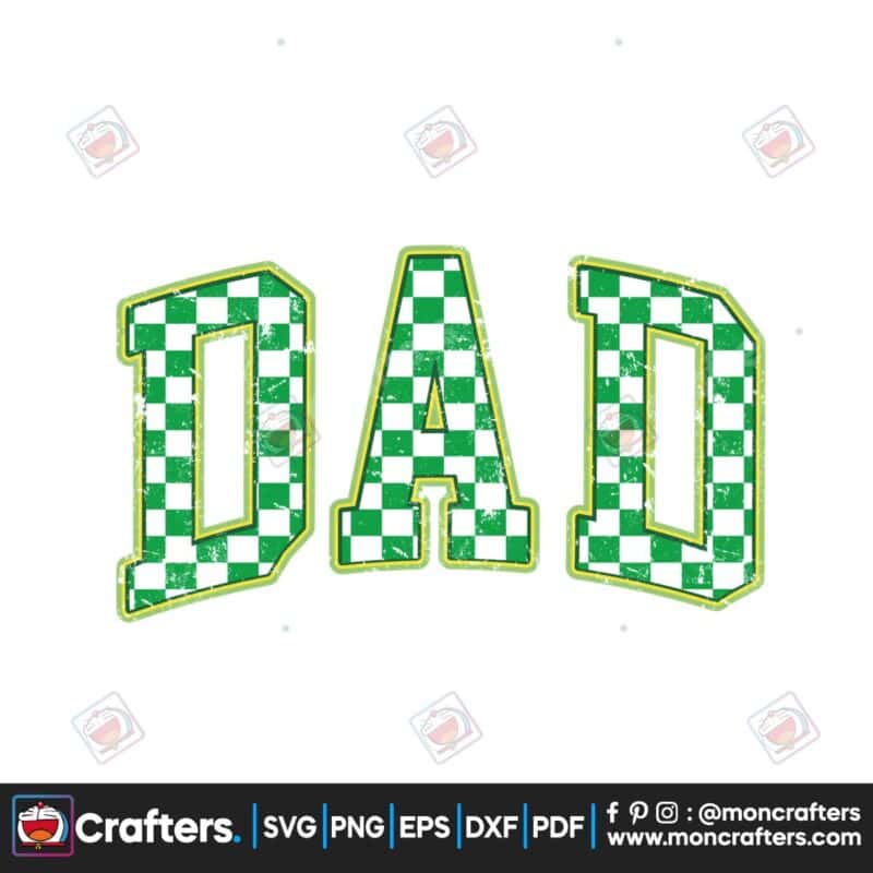 dad-retro-varsity-checkered-green-png