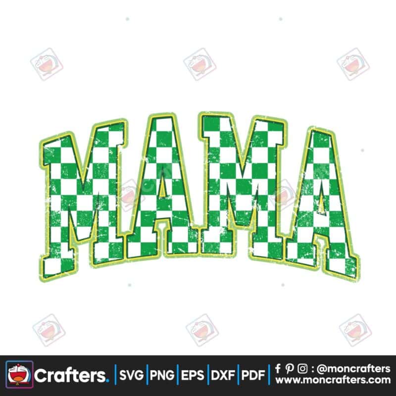 mama-checkered-green-retro-varsity-png