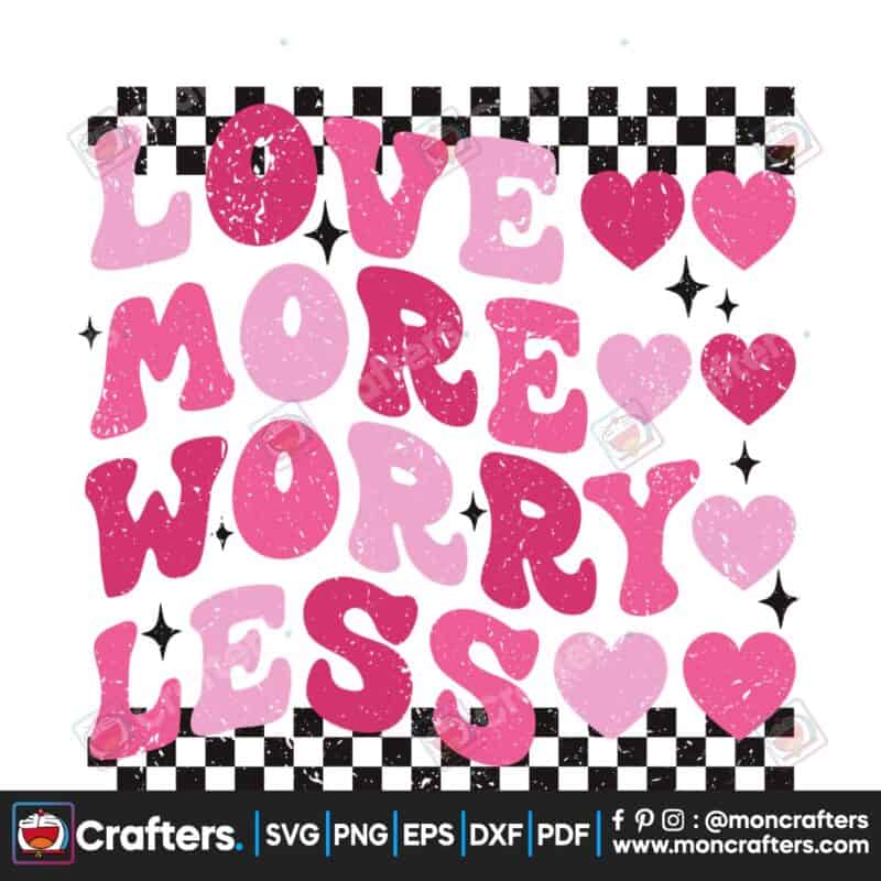 love-more-worry-less-retro-checkered-png