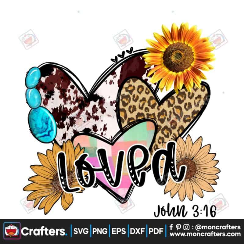 heart-trio-cowhide-sunflower-western-png