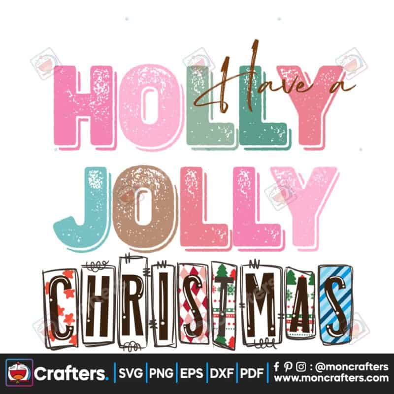 holly-jolly-christmas-retro-sublimation