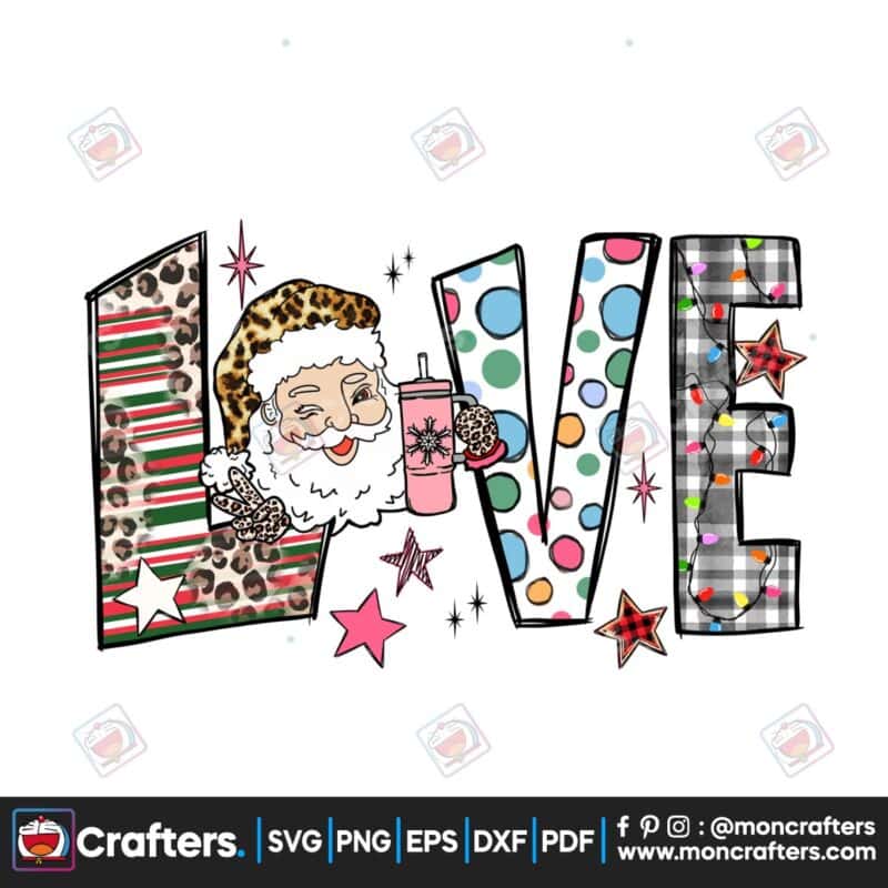 love-santa-claus-christmas-lights-doodle