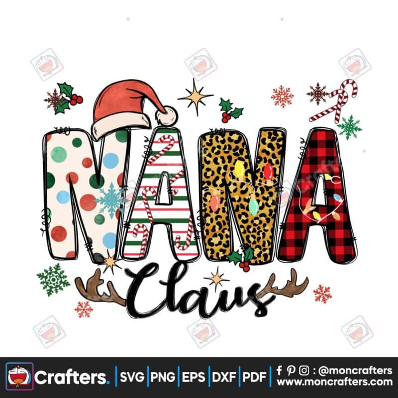 nana-claus-christmas-buffalo-plaid-png