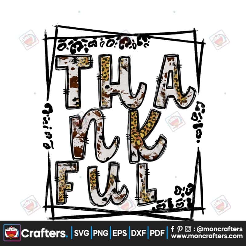 thankful-vibes-cowhide-leopard-frame-png