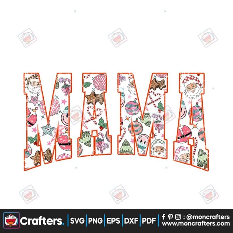 christmas-mama-retro-groovy-cute-doodle