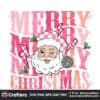 merry-christmas-retro-pink-santa-claus