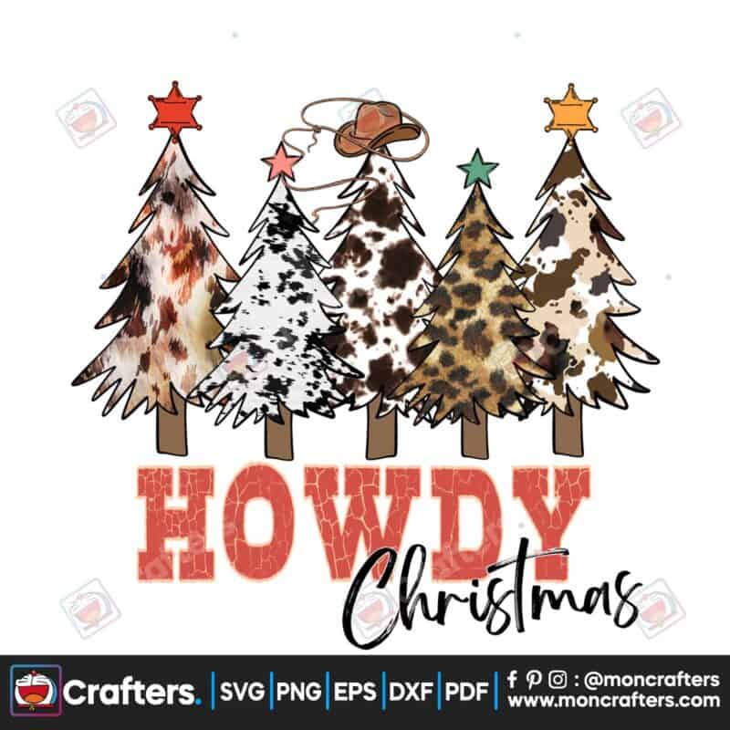 howdy-christmas-tree-western-cowhide-png