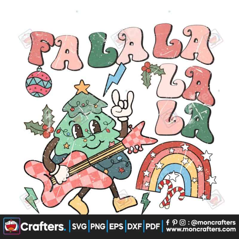 retro-christmas-tree-fa-la-la-la-groovy