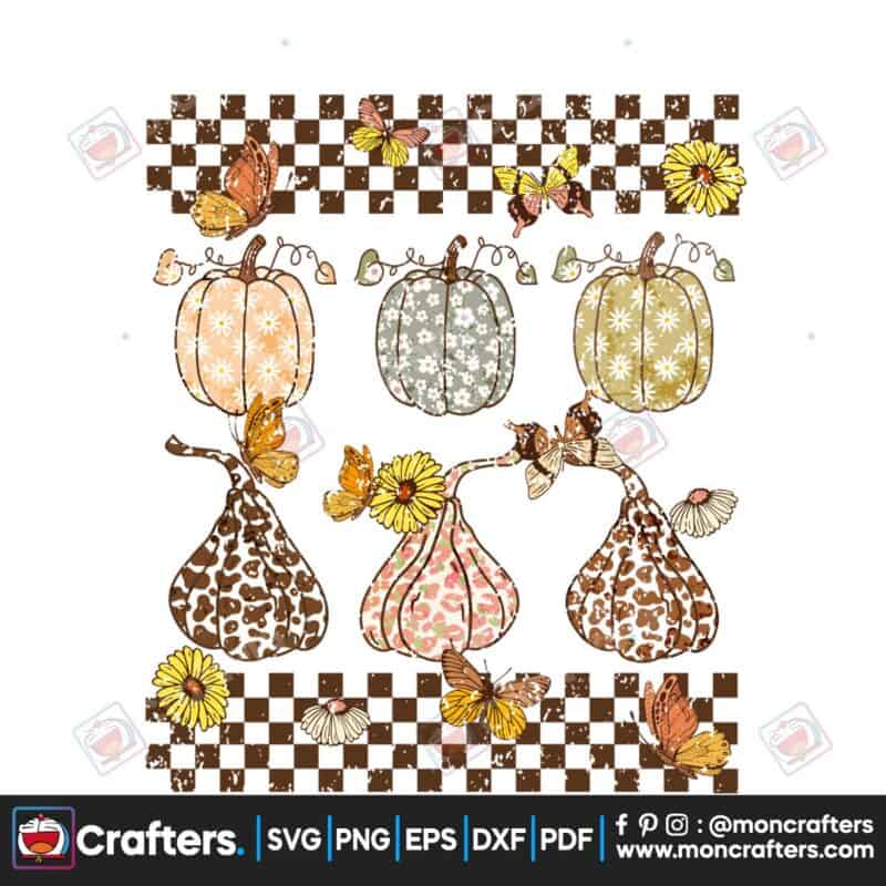 retro-fall-pumpkin-season-checkered-boho