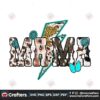 mama-western-cow-turquoise-lightning-png