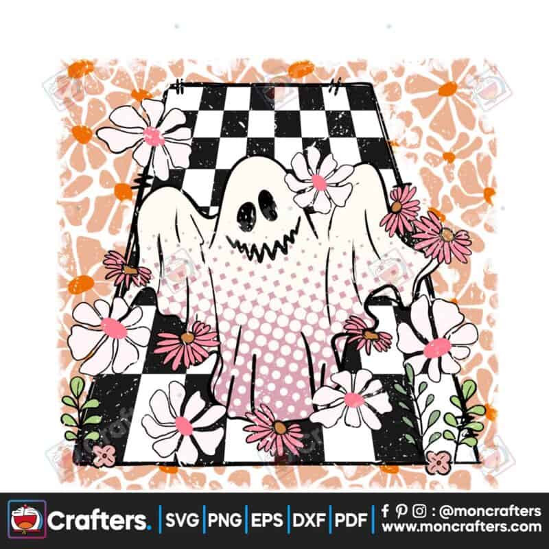 retro-ghost-flowers-spooky-season-floral