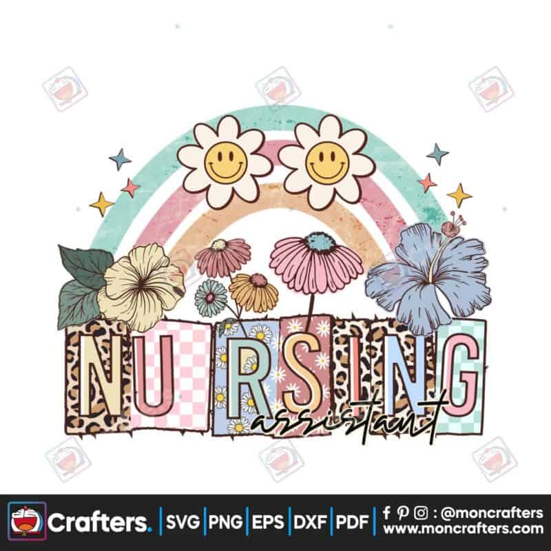 nurse-retro-wildflowers-boho-rainbow