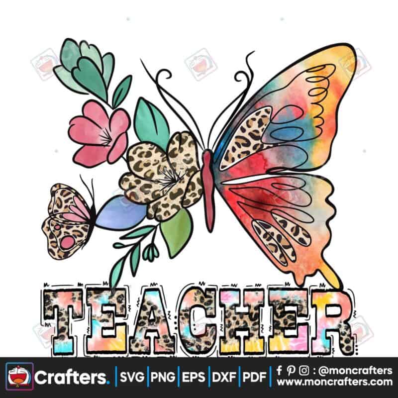 teacher-life-retro-flowers-butterfly-png