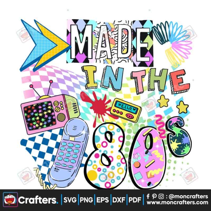 made-in-the-80s-retro-music-vintage-png