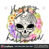 skeleton-happy-halloween-flowers-print