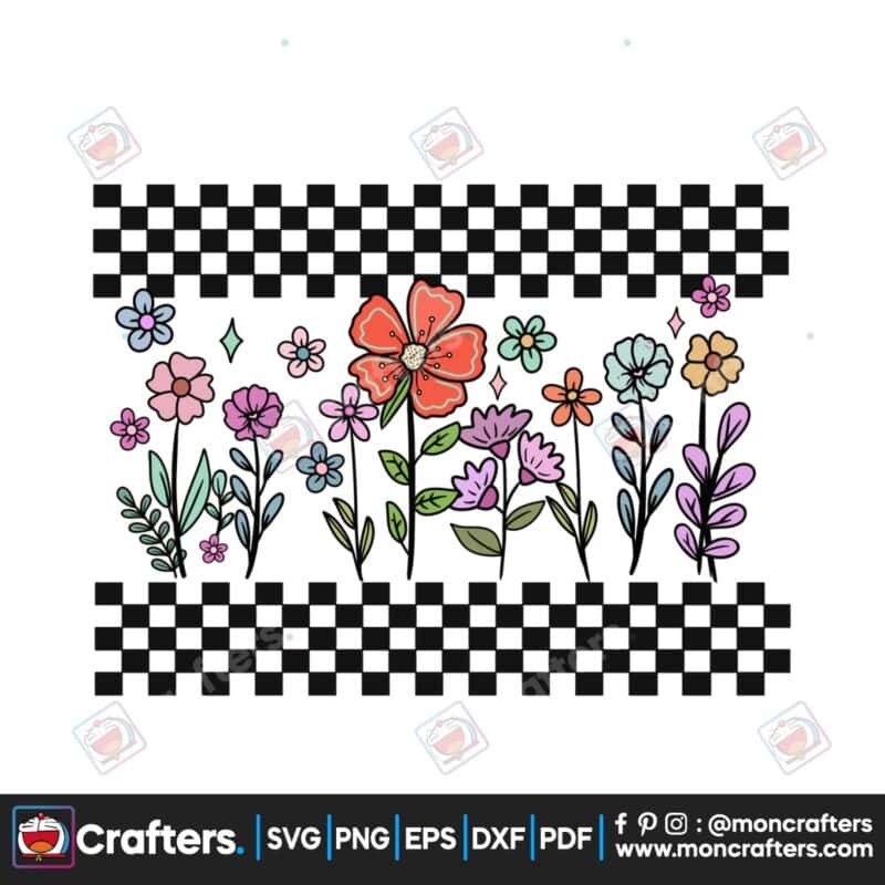 retro-wildflowers-doodle-checkered-png