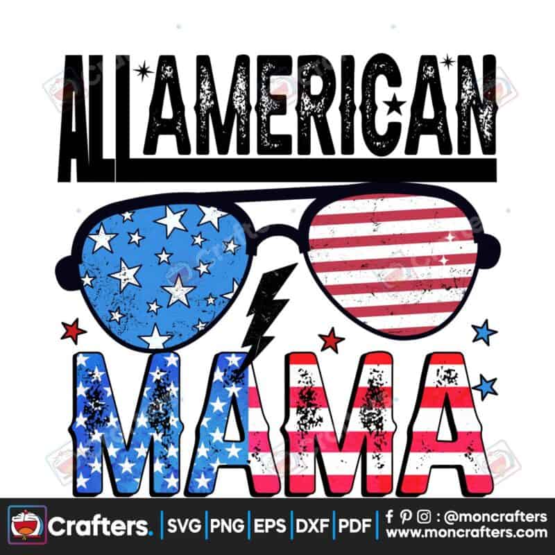 all-american-mama-usa-flag-retro-png