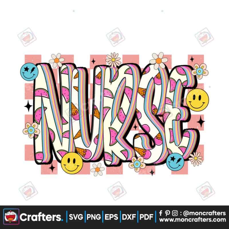 nurse-summer-retro-groovy-smiley-face