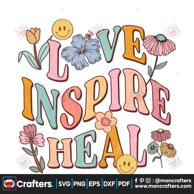 love-inspire-heal-retro-flowers-boho-png