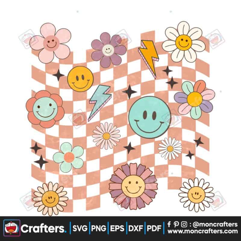 stay-groovy-retro-flowers-groovy-checker