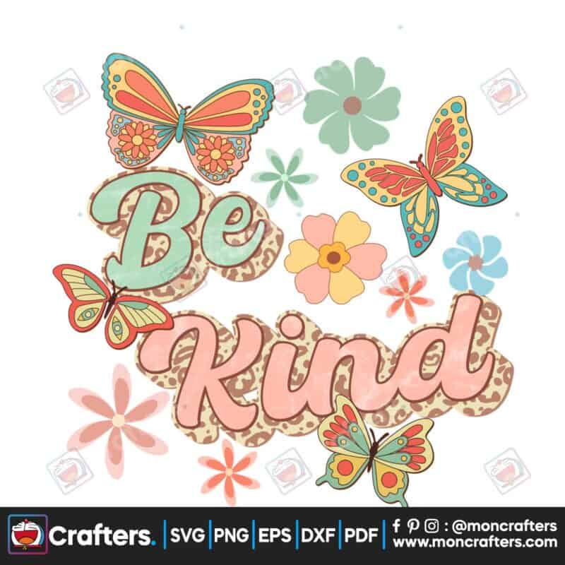 be-kind-png-retro-floral-inspirational
