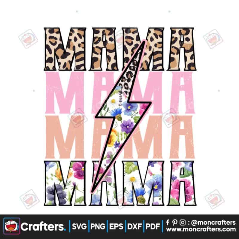 mama-stacked-lightning-bolt-flower-png