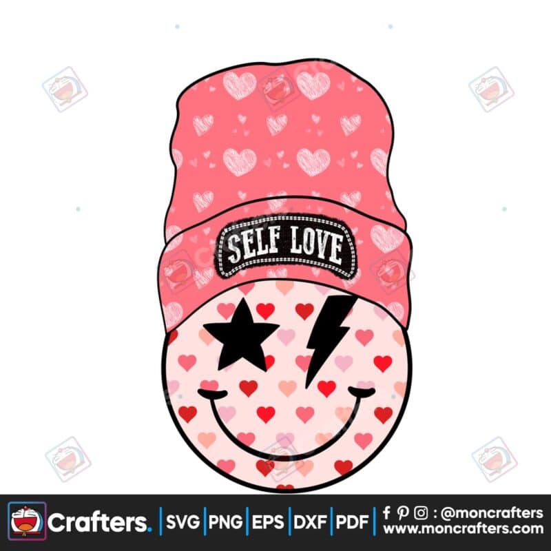 smiley-face-beanie-retro-self-love-png