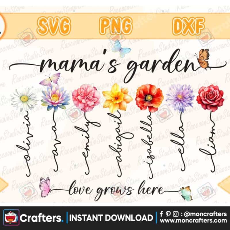 custom-mamas-garden-png-instant-download