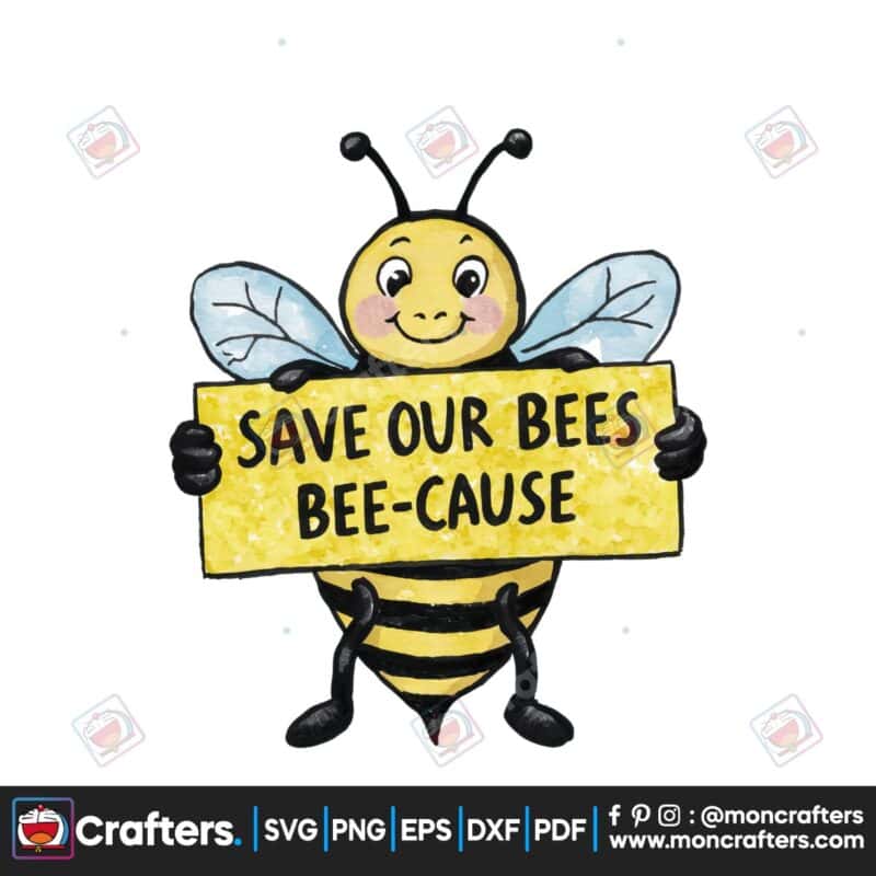 save-our-bees-beecause-clipart-png
