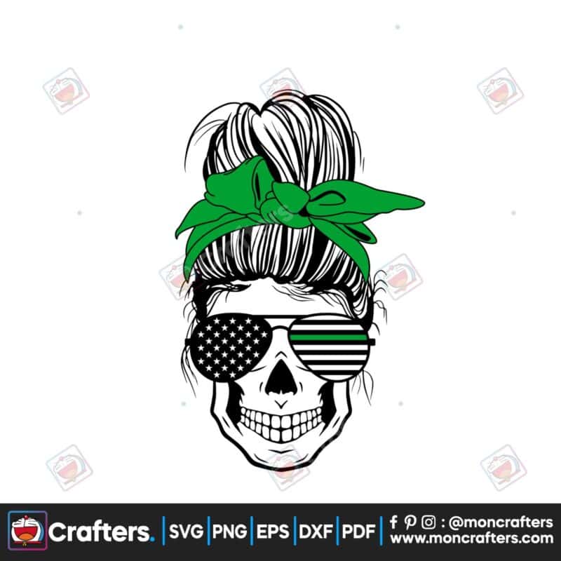 messy-bun-green-line