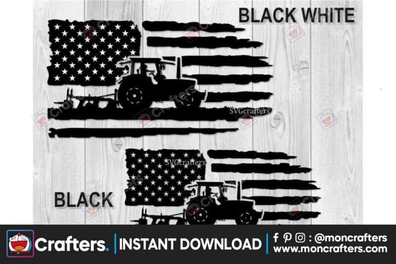 us-farm-tractor-american-flag-svg