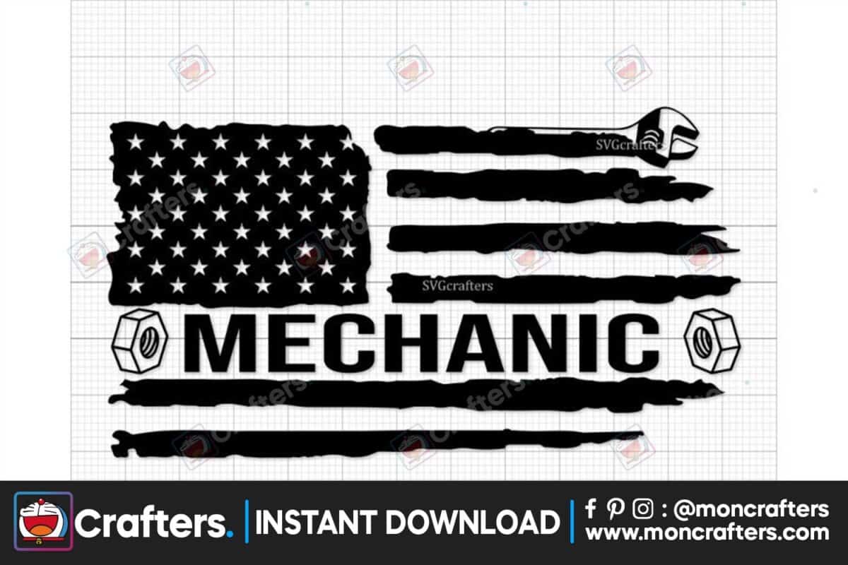 mechanic-flag-svg-mechanic-clipart